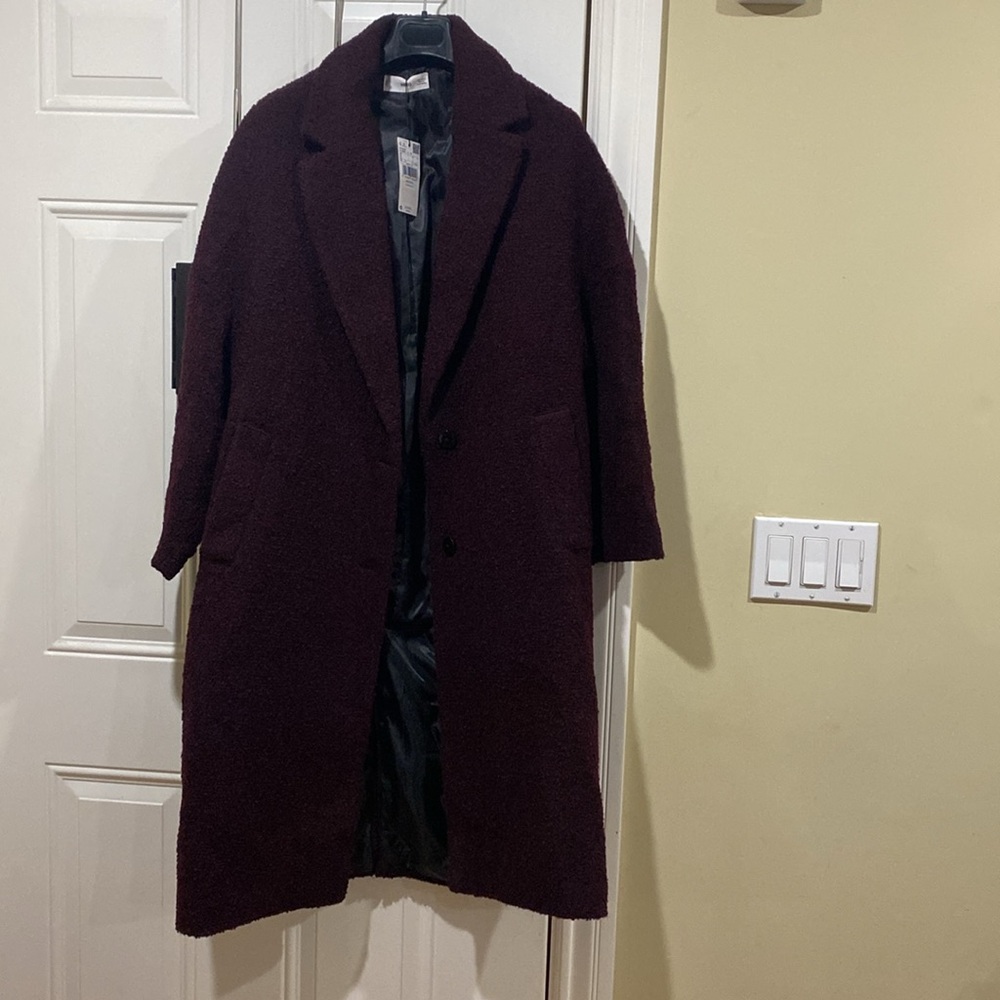 New with tag Mango burgundy Coat - Picture 8 of 16